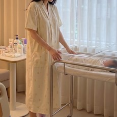 [당일출고] 수엠W 임산부 반팔 수유 원피스 출산전후 조리원복 홈웨어 B080 반팔 올데이수유원피스