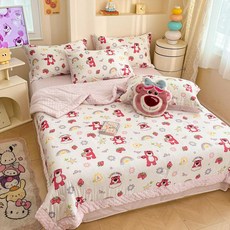 아동 시원한 여름 이불 귀여운 캐릭터 키즈 침구 낮잠이불 (이불만!), 핑크스트로베리베어