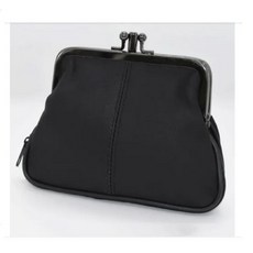 小羊皮口金包, 黑色