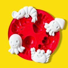 삼공방 국산 실리콘 몰드, [8cm][해산물몰드][4구]
