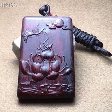 印度小葉紫檀一路有你吊墜，保證真品可鑒定，紫檀木平安吊飾，男女款項鍊墜飾, 1個, 一路有你3*5*1規格