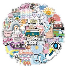 올리브파티 감성 캐리어 노트북 여행 방수 스티커 50P 세트, 2세트, 데이지B