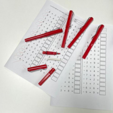 무한펜 무한 빨간색 채점색연필 학교 학원 선생님선물, 본상품