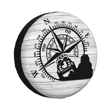 어드벤처 마운틴 컴퍼스 덕 오프로드 타이어 커버 4WD 4x4 SUV 캠핑 야외 여행용 스페어 휠 보호대, 04 15 inch, 08 1