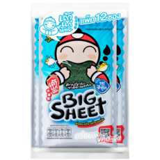 酥脆大片海苔，嚴選海域，酥脆可口，獨立包裝，健康美味，家庭聚會零食首選, 3.2g, 12個