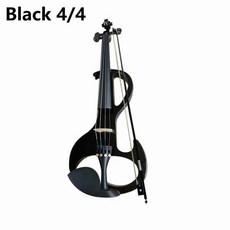 전자 바이올린 연습용 성인 입문용 현 악기, 1개, 1. Black 4-4, 기본