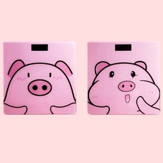 아이디어하우스 귀여운 돼지 체중계, 혼합색상, 1세트