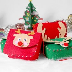 크리스마스 DIY 펠트 가방 어린이집 만들기용품, 순록A, 순록A