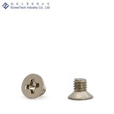 【銳禾】工廠直營 M3x4 鍍鎳 沉頭/皿頭螺絲 100入組 十字槽 機械牙 FAM030040-CL0N, 1個