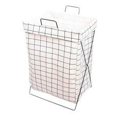 마메 홈 패브릭 접이식 세탁 빨래바구니 분리수거함 50L, 화이트