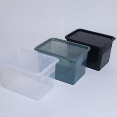 크레 도마뱀 파충류 사육장 JIF 지곤 적재형 케이지 소롱, 블랙투명,블루, 1개