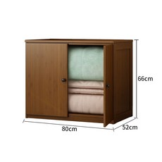 낮은이불장 작은 미니이불장 수납장 장농 펜션 원목 슬림 옷장, 1. 1단 52x66cm