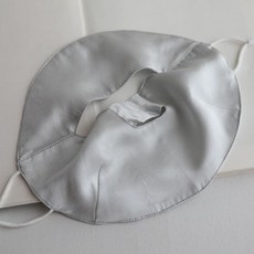 防曬面罩 透氣親膚絲質面罩，適用於女性，不悶熱，高級感, 1個, 淺灰色