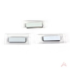 두온 자석 이름표 명찰 탈부착 회사 행사 금속 호텔 네임택, 70x30mm, 1개, 투명