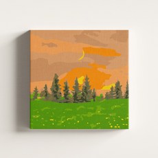 diyee 피포페인팅 명화 그리기 20x20cm, 1개, A58 노을들판
