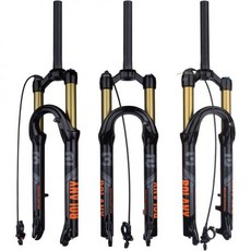 볼라니 2627529인치 자전거 서스펜션 포크 120mm 여행 거리 286mm 118인치220mm 무스레드 직선 스티어러 9mm QR100mm 간격 디스크 브레이크 버전 MTB, 29인치, 원격 검정