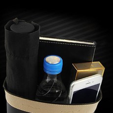 차량용 방수 쓰레기통 휴지통 수납함 정리함 _TCSh-A001, 브라운