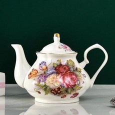 european bone china 찻주전자 400ml 영어 애프터눈 티 세트 찻주전자 고급 도자기 커피 포트 내열 주전자 냄비 4. 색깔: 코나 ... 1개, KONA 900ML * 1개