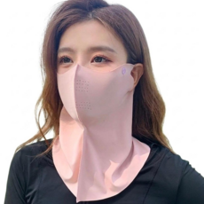 제르안 자외선차단 쿨링 여름용 아이스 마스크 스포츠 통기성 UV차단, 1개, 핑크