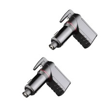 자동차 비상 탈출 도구 스프링 장착 창문 차단기 안전 망치 커터 및 유리 USB 충전기 최대 2.4A 포트 2개(블랙), Black 2pcs, Black 2pcs