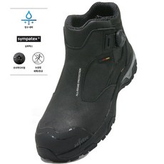 워킷 캐주얼 부츠 스타일 안전화 경량 다이얼 6인치 방수 블랙 kcs인증 남자 여성 발편한 가벼운 작업화