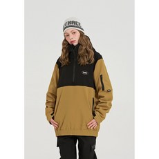 엔쓰리 NNN - 3L TR100 Hood Anorak - JACKET - 진베이지+블랙 [오로라 나염]/ 남녀공용 스노우보드복 스키복 자켓