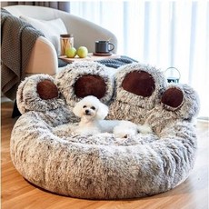 강아지 고양이 겨울 쿠션 S사이즈 방석 반려견 침대 애견 대형 극세사, E. 이중 실 회색