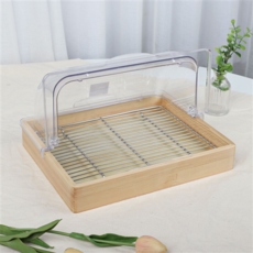 우드 트레이 빵 트레이 베이킹 베이커리 쟁반 빵 진열 omg 푸드박스 소, B5 (뚜껑)보급형 PC 소 (가로슬라이드), 1개