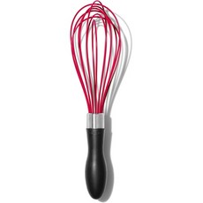 OXO 굿 그립 9인치 실리콘 거품기 - 빨간색, Red/Black, 9-inch, Balloon Whisk