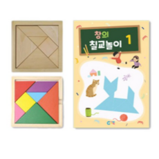 가베가족 원목칠교 + 칠교놀이 1단계 교재 KS1406, COLOR MIX, 1인용, 2개