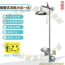 304不鏽鋼 複合式緊急噴淋裝置 驗廠沖淋 淋浴立式工業洗眼器, 簡易式洗眼器, 1個