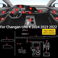 투명 T 자동차 기어 패널 GPS 액세 컨트롤 센터 UNI CHANGAN 보호 스티커, A left steering