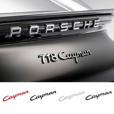 포르쉐 호환 Cayman 카이맨 엠블럼, 블랙(유광), .