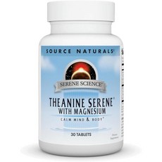 Source Naturals 테아닌 Serene Calm Mind Body GABA 함유 포름루아 30 정, 30정, 1세트