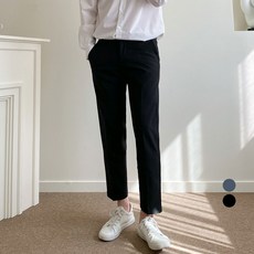 양놀 남자 슬림 테이퍼드 핏 9부 슬랙스 팬츠