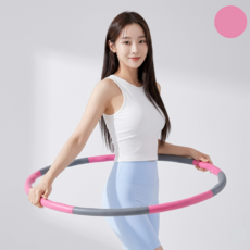 코치케이 다이어트 뱃살 어린이 성인 돌기형 지압 실내 훌라후프 홈쇼핑 추천상품, 로즈 핑크, 1개, 1.2kg
