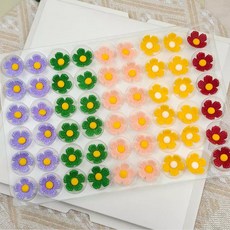 비비드 컬러 데이지 플라워 초콜릿 2.5cm 케이크 디저트 데코 장식 108개입, 옵션 02