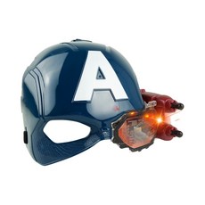 發射盾牌與發光面具套組 英雄角色扮演玩具 附贈安全軟彈, 1個, 發射面具