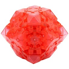 小小店舖 藍藍 齒輪 限量版 透明紅色 魔術方塊 異形魔方 益智玩具, 1