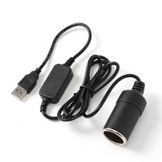 행운과 USB전원 시거잭 승압 케이블 5V to 12V USB시거잭변환기