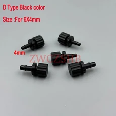 잉크젯 프린터 호스 파이프 어댑터 튜브 커넥터 조인트 UV 솔벤트 전송 4x3mm 20 세트, 02 D Black Color 4mm