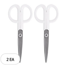 델리 누사인 양손잡이 중형 다용도 가위 N0203, 화이트, 2개