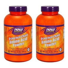 NOW Foods BCAA支鏈胺基酸粉, 2個, 340克