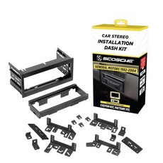 Scosche GM1500B 싱글 DIN 라디오 대시 키트 범용 브래킷 및 스냅인 연장 포함 일부 1982-04 GM 차량과 호환 - 스테레오 설치 키트 - 차량 확인을 위