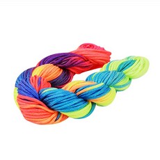 하라 혼합컬러 매듭실 형광 비즈공예 팔찌줄 매듭팔찌재료, 1세트