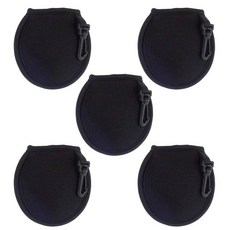 픽픽 젤러도 5팩 휴대용 포켓 골프공 워셔 클리너 파우치 322616, Black