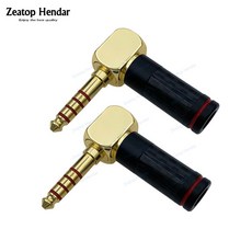 직각 HIFI 오디오 균형 플러그 4 5 극 수 스테레오 잭 어댑터 DIY 수리 이어폰 헤드폰 커넥터 4mm 1, 1개