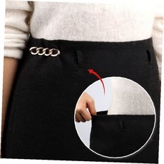 여성 하의 사이즈 조절 체인 클립 금색 메탈 장식 허리 줄임 간편 착용 의류, 1개, 상세페이지 참조