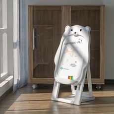 小熊可摺疊畫板兒童家用手寫字板寶寶磁性可擦多功能塗鴉白板套裝, 1個