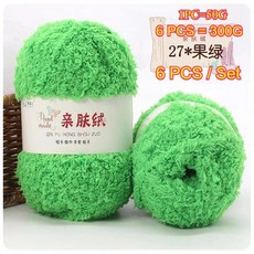 플러시 얀 코랄 뜨개질 수제 스카프 담요 모자 가방 푹신한, 1개